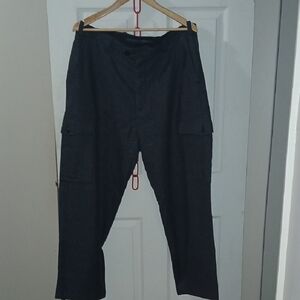 Nautica Men's Charcoal Cargo Pants - Utility Pocket Style